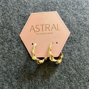 Astral‎ twisty hoop earrings